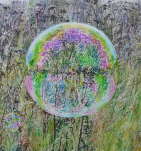 "In Schönheit verblühen", Acryl auf Leinwand, 105x100cm