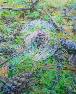 "Fruchtbare Illusion I", Acryl auf Leinwand, 100x80cm