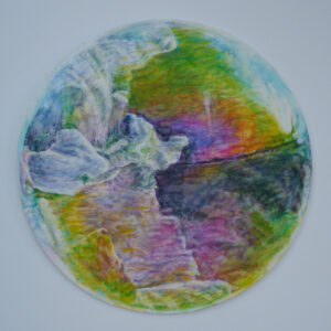 "Konvexe Wahrnehmung", Acryl auf Holz, 50cm