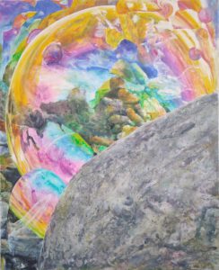 "Verbund - Zerfall", Acryl auf Leinwand, 100x80cm