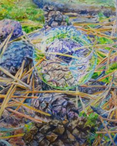 "Fruchtbare Illusion II", Acryl auf Leinwand, 100x80cm