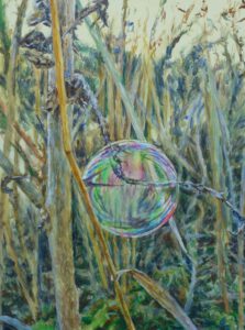 "Augenscheinlicher Widerstand", Acryl auf Leinwand, 80x60cm